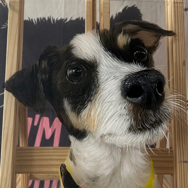 Personalized 3D glass dog portrait, unique pet artwork