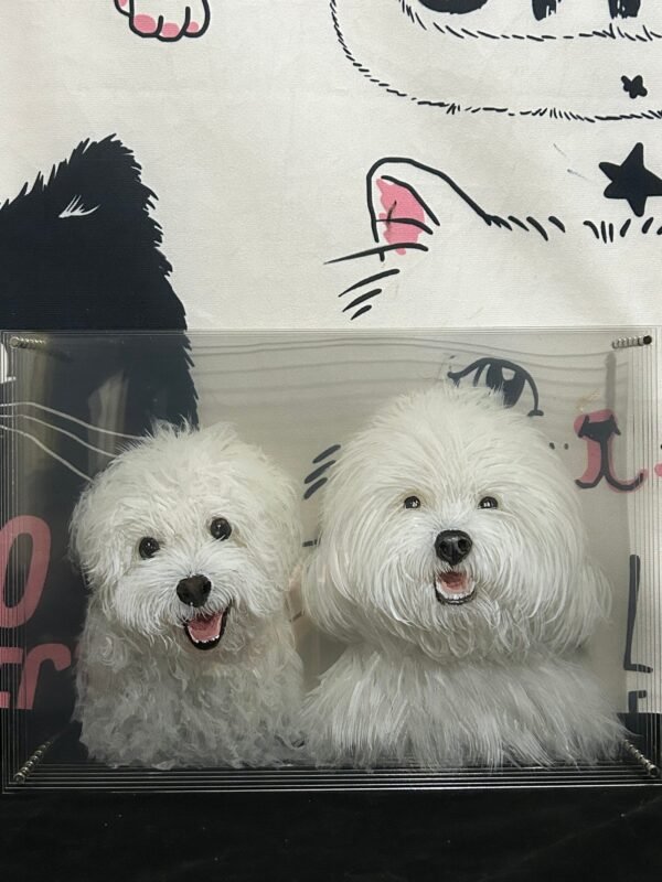 3D glass pet portrait-two pet - Image 7