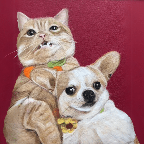 Flat Pet Felt Painting-tow pet