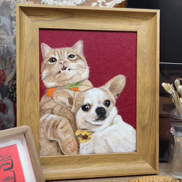 Flat Pet Felt Painting-tow pet - Image 2