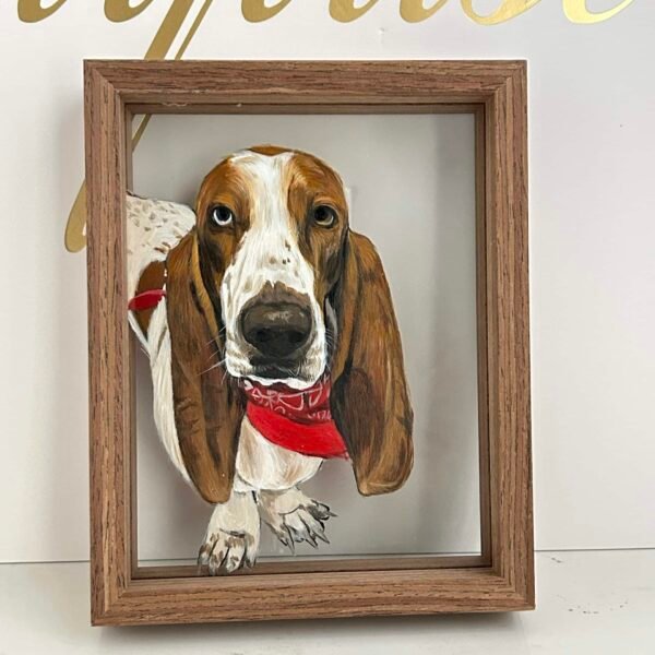 3D glass pet portrait-single layer