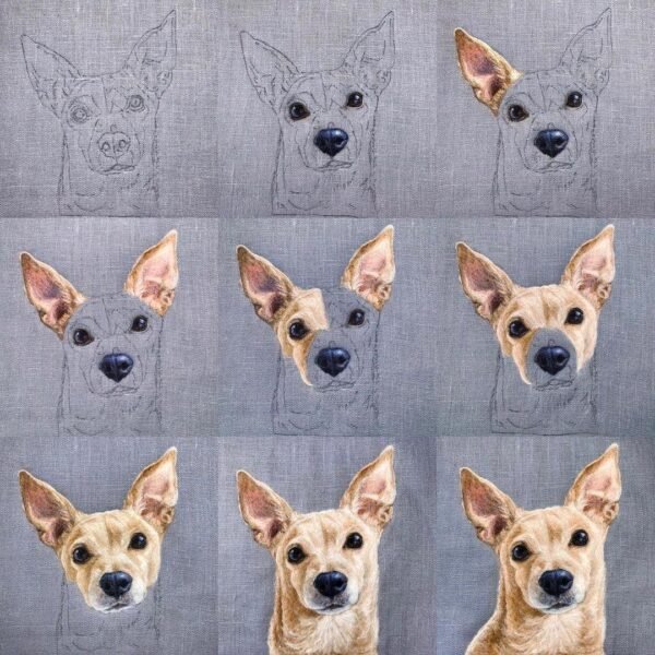 Flat Pet Felt Painting-three pet - Image 8