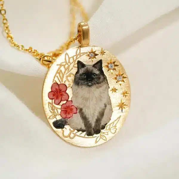 Vintage Floral Full-Body Pet Portrait - Image 2