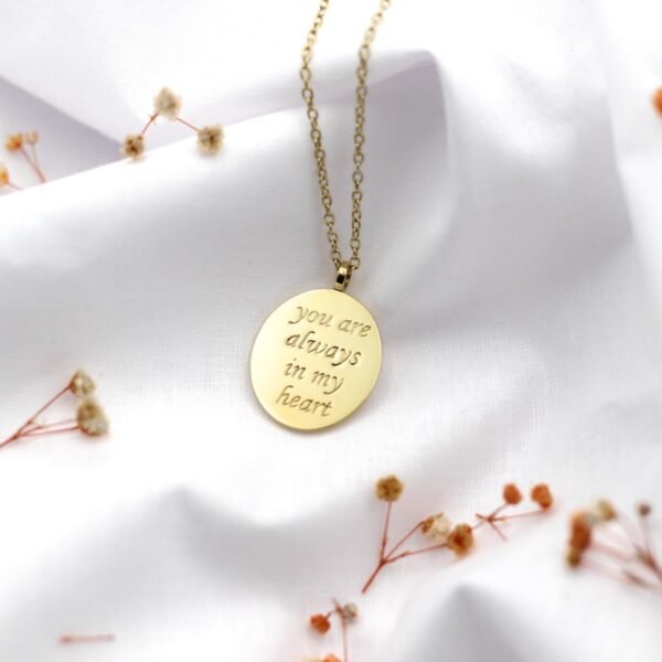 Gold Plated Hand-Painted Enamel Necklace - Image 6