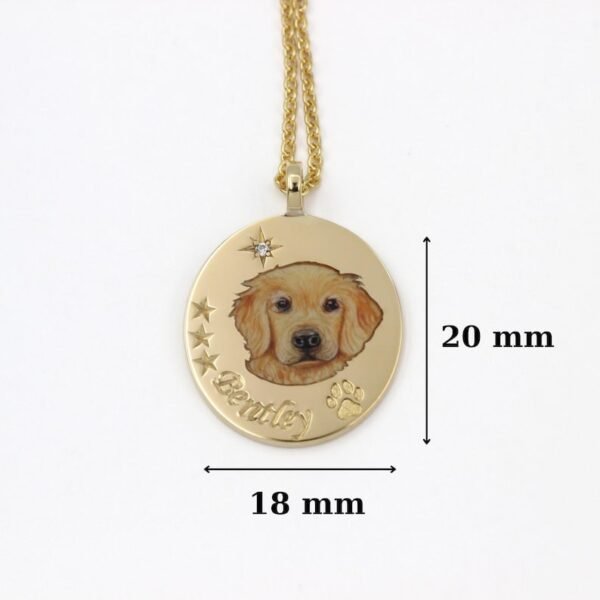 Gold Plated Hand-Painted Enamel Necklace - Image 4