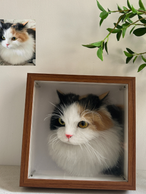 Personalized 3D glass dog portrait, unique pet artwork